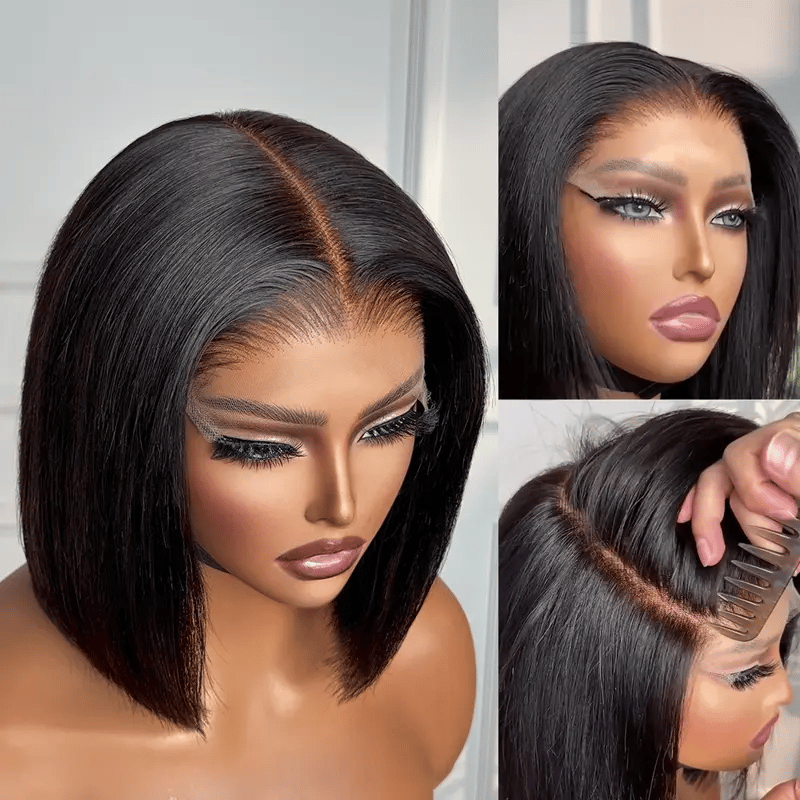 Bob wig Stright natural looking hairline