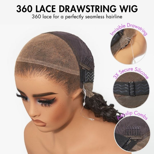 Flexi-Fit 360 HD Lace Body Wave Wig – Invisiable Drawstring Cap | Glueless &amp; Pre-Plucked