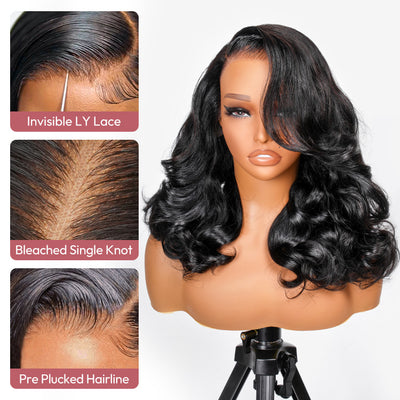 Side Part Body Wave Layer Cut Wig 13x4 LY Swiss Lace Front