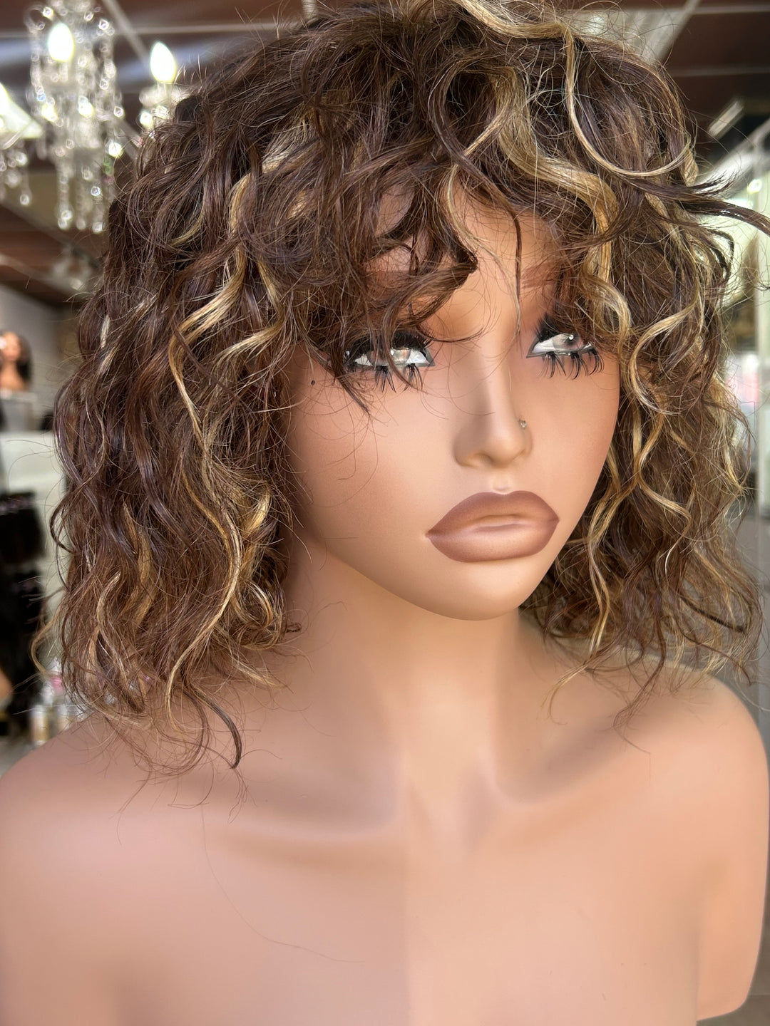 Caramel Crush Curly Bob – Ready-to-Wear Wig