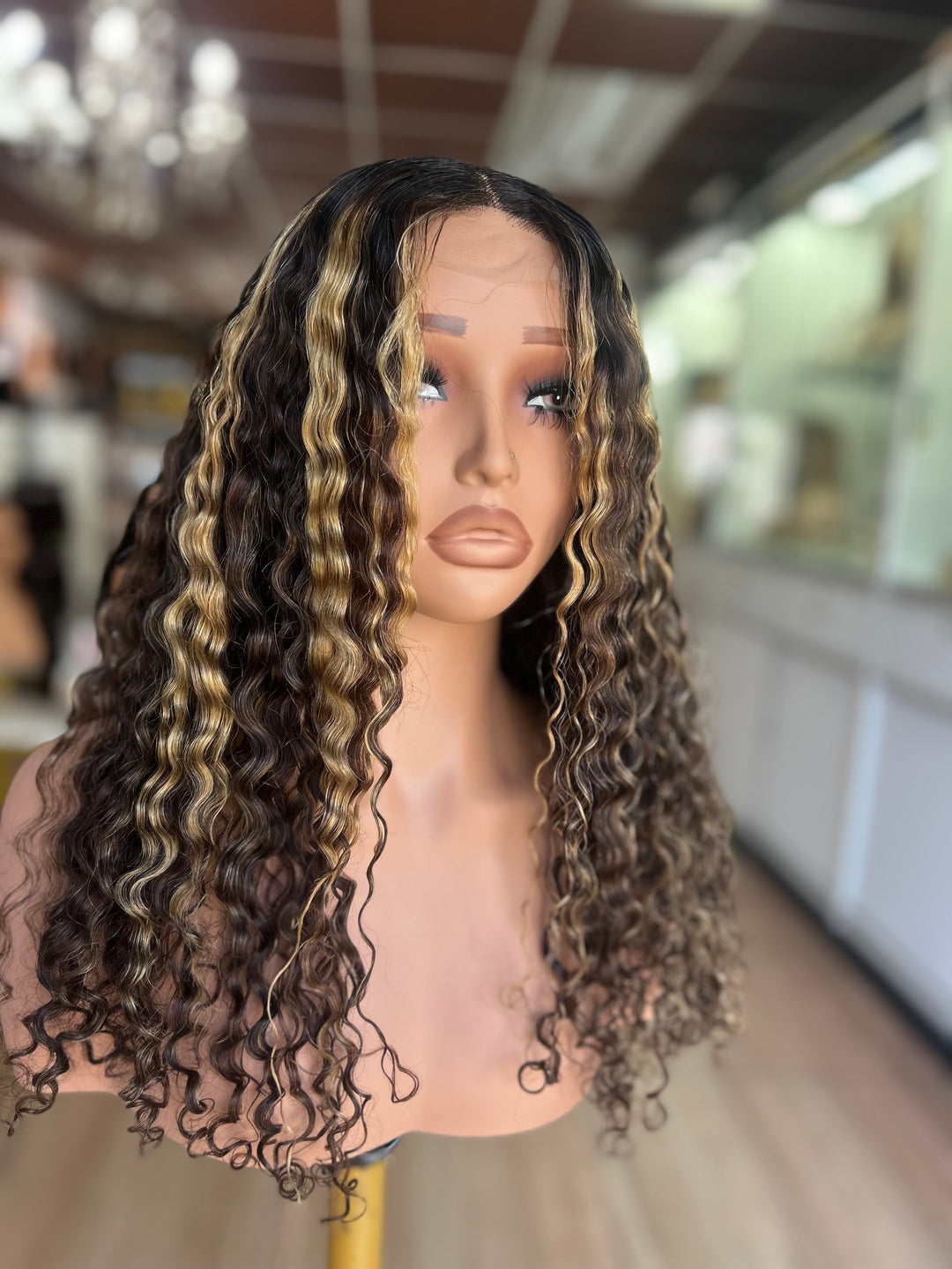 Golden Tide Wave – Water Wave Glueless Wig