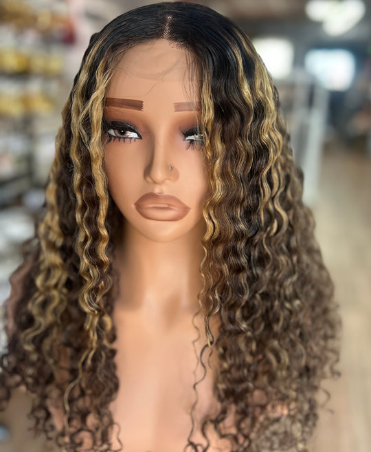 Golden Tide Wave – Water Wave Glueless Wig