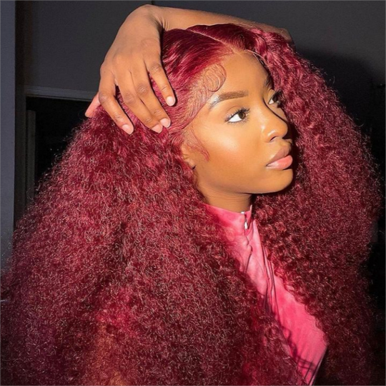 99J Curly Hair Lace Front Wigs virgin Human Hair