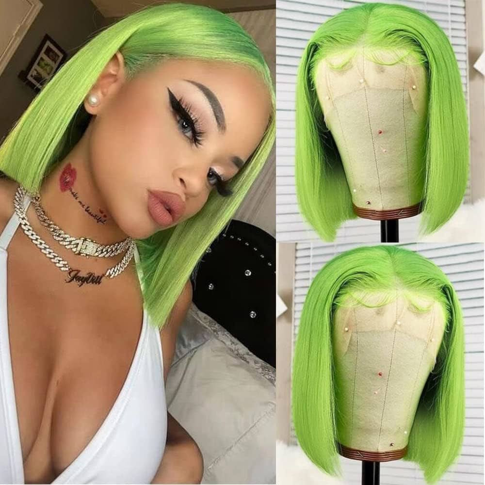 Lime Luxe Bob – 13x4 Transparent Lace Front Wig