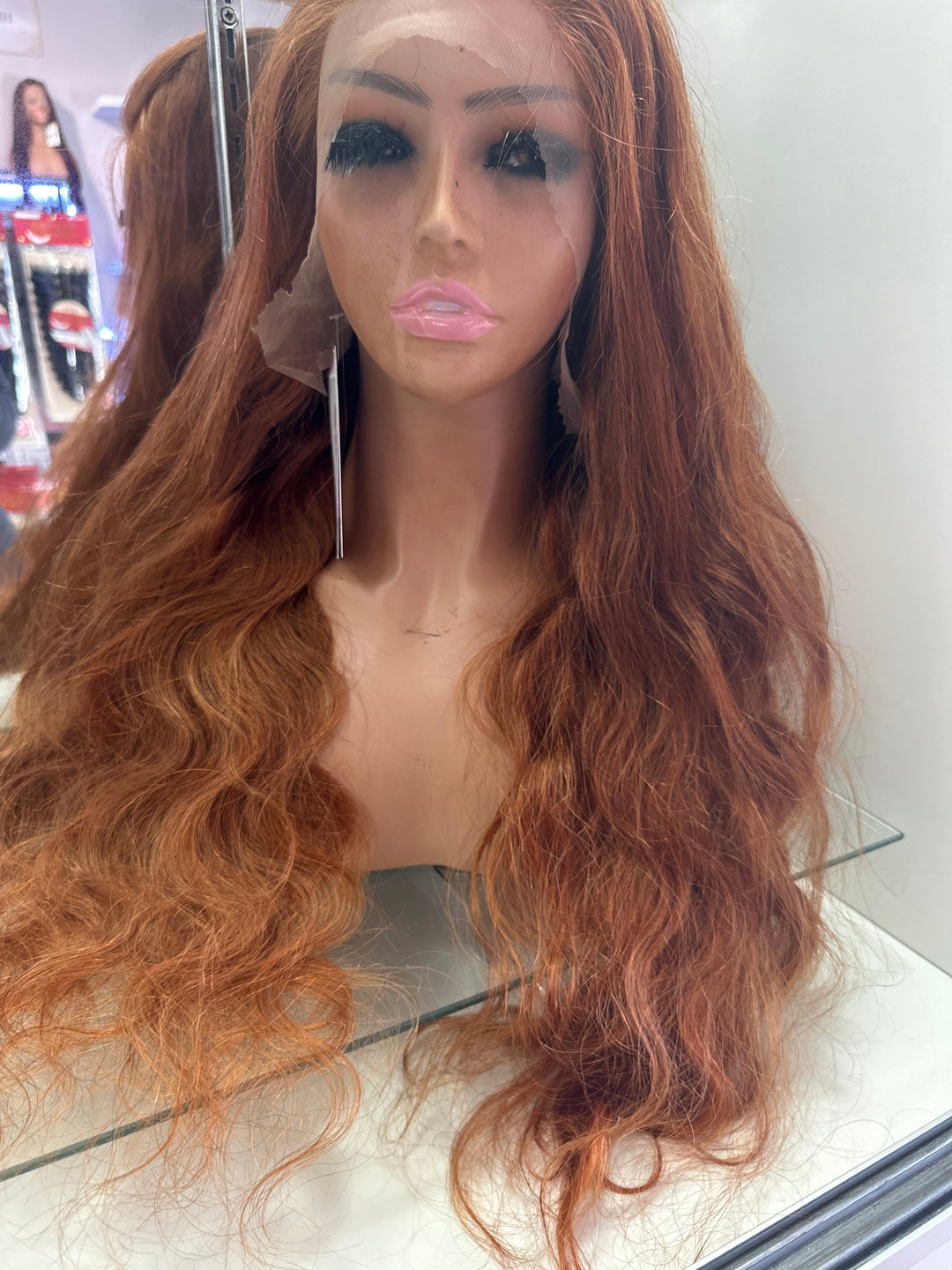 Dusky Orange Body Wave Wig – 13x4 Transparent Lace Frontal | 100% Virgin Human Hair