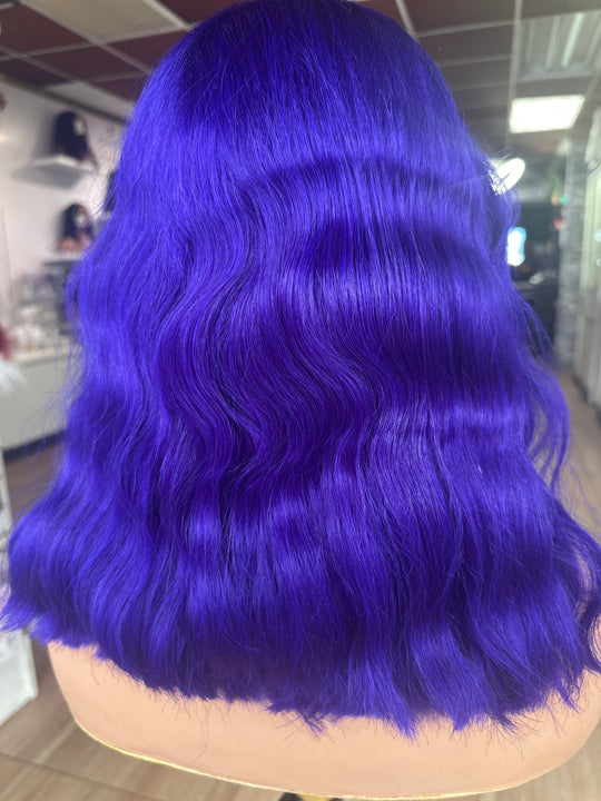 Purple bob wigs 13x4