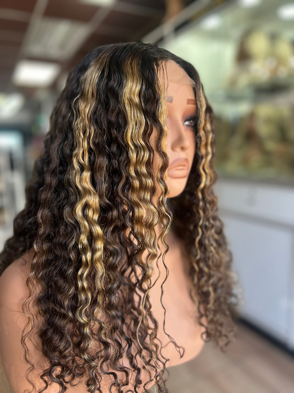 Golden Tide Wave – Water Wave Glueless Wig