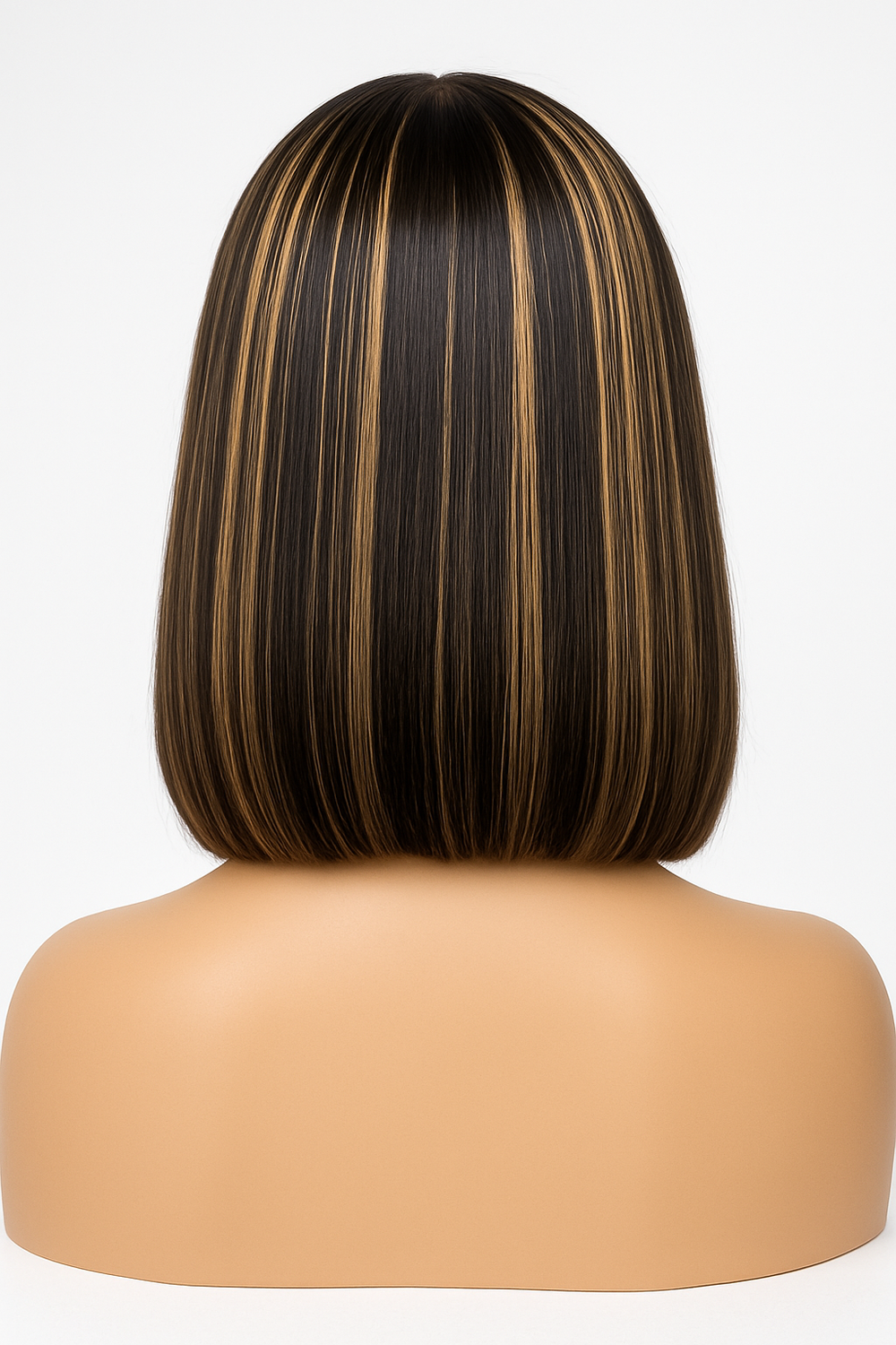 Honey Highlight Sleek Bob – HD Lace | 100% Human Hair