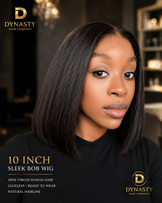Silk Dynasty Luxe Fringe Bob – HD Closure Wig 10”