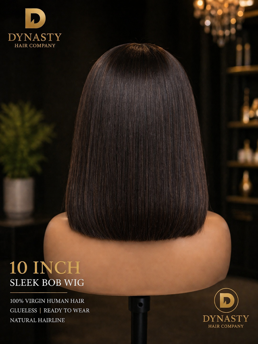 Silk Dynasty Luxe Fringe Bob – HD Closure Wig 10”