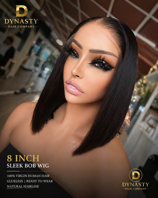 Silk Dynasty Luxe Fringe Bob – HD Closure Wig 8” 5x5