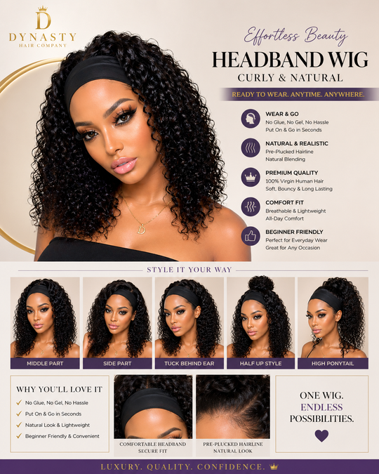Head band wig