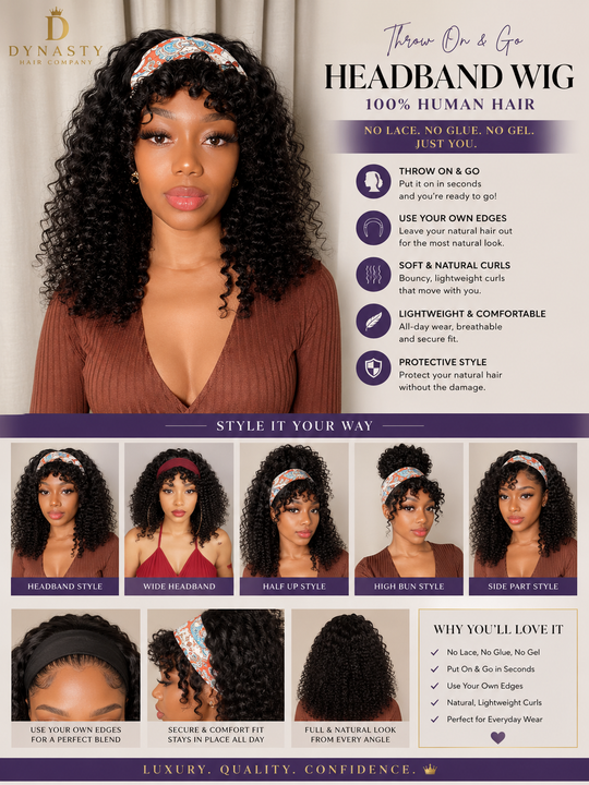 Head band wig