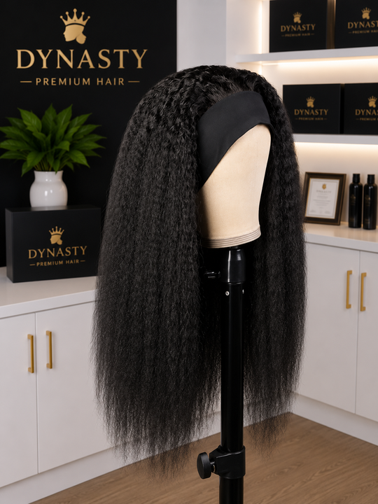 MIDNIGHT KINKY STRAIGHT HEADBAND WIG