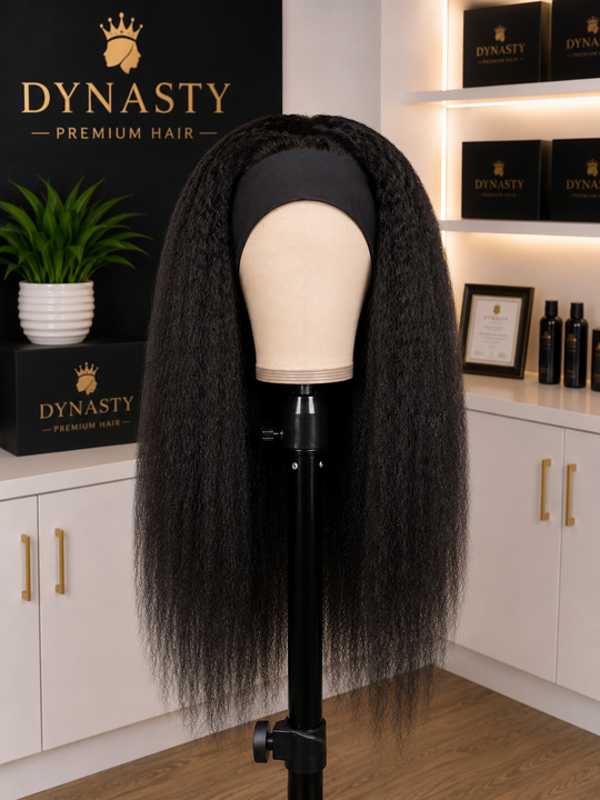 MIDNIGHT KINKY STRAIGHT HEADBAND WIG