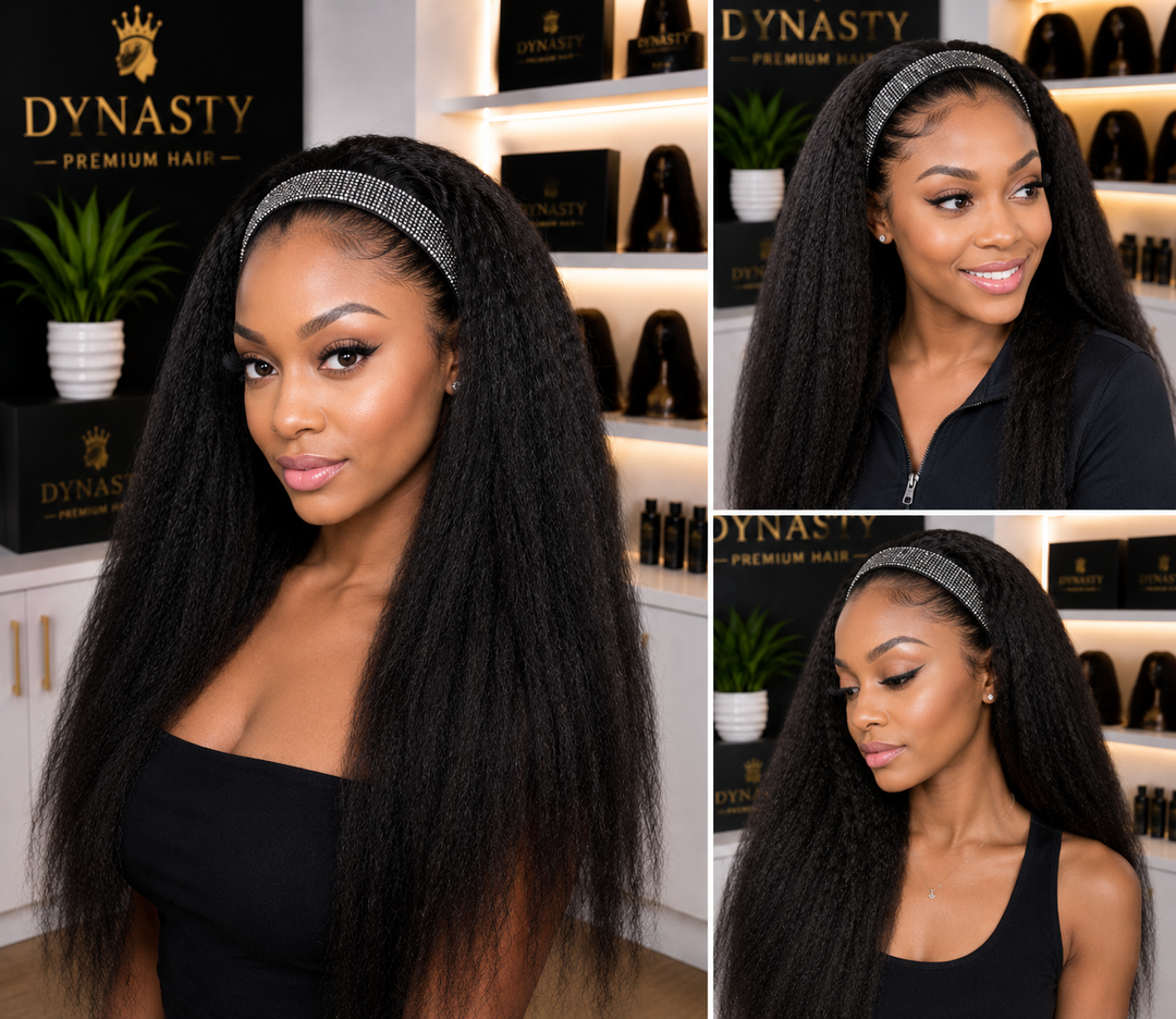 MIDNIGHT KINKY STRAIGHT HEADBAND WIG