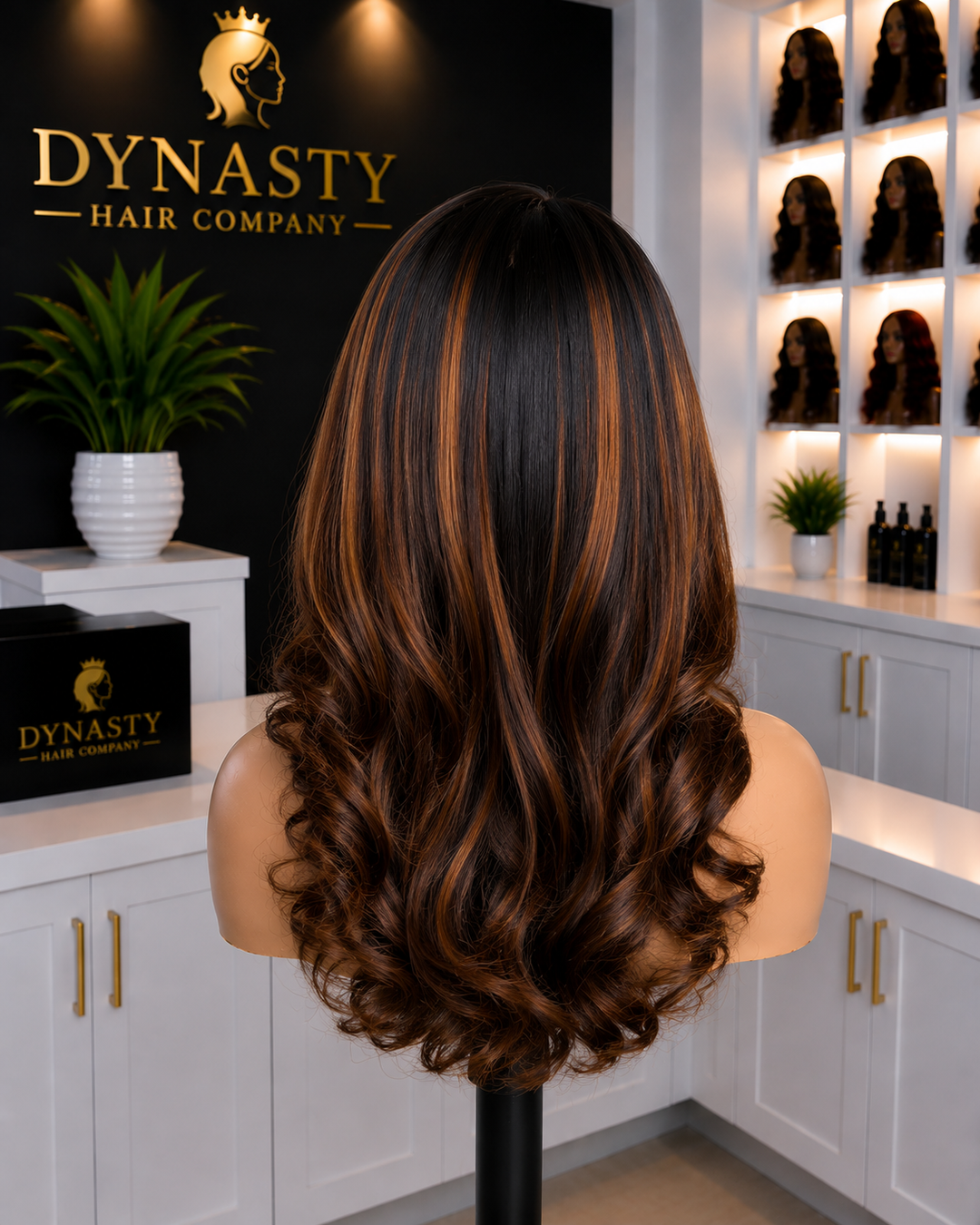 Chestnut Luxe Body Curl 5x5 HD Swiss Lace Glueless Wig – 16”