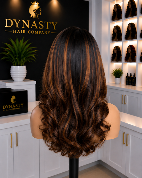 Chestnut Luxe Body Curl 5x5 HD Swiss Lace Glueless Wig – 16”