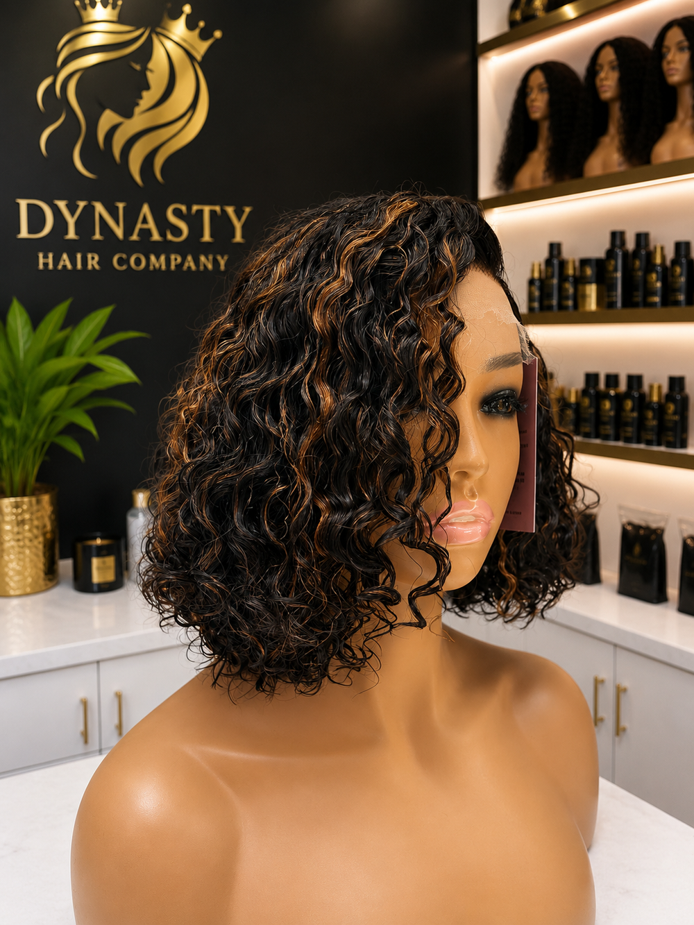 Dynasty Honey Luxe Wave – 5×5 Swiss Lace Highlight Wig
