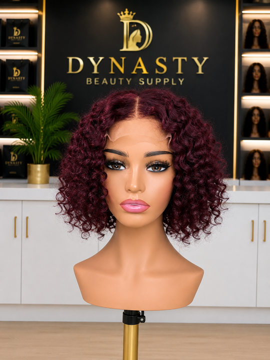 Dynasty 4×4 Transparent Lace 99J Water Wave Wig