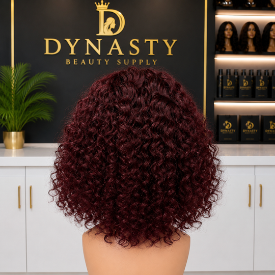 Dynasty 4×4 Transparent Lace 99J Water Wave Wig