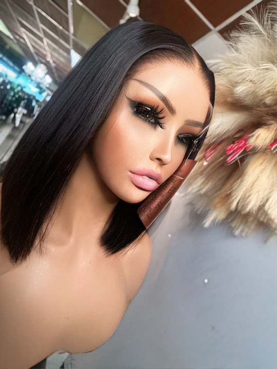 Silk Dynasty Luxe Fringe Bob – HD Closure Wig 8” 5x5