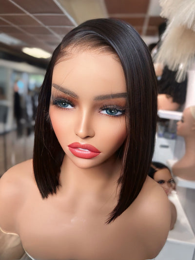 ✨ Dynasty Luxe Sleek Bob – 8” HD Straight Wig