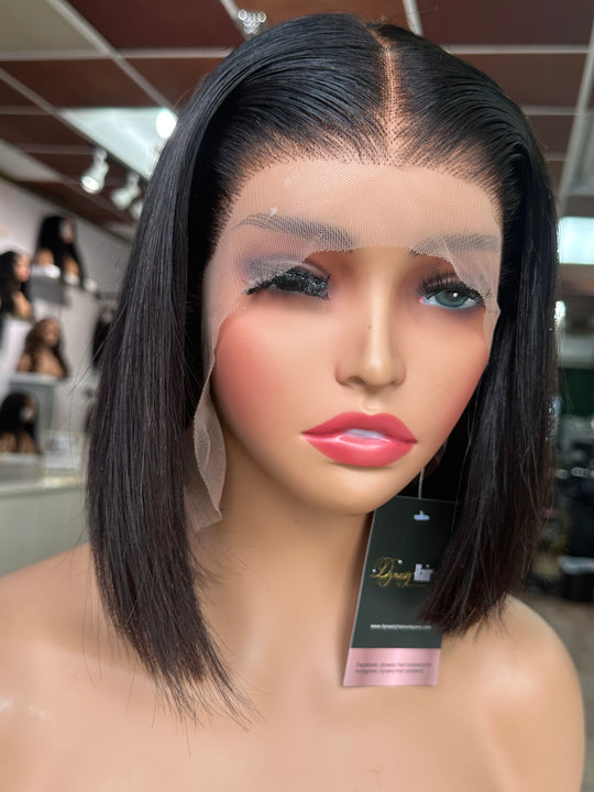 Sleek stright bob hd lace
