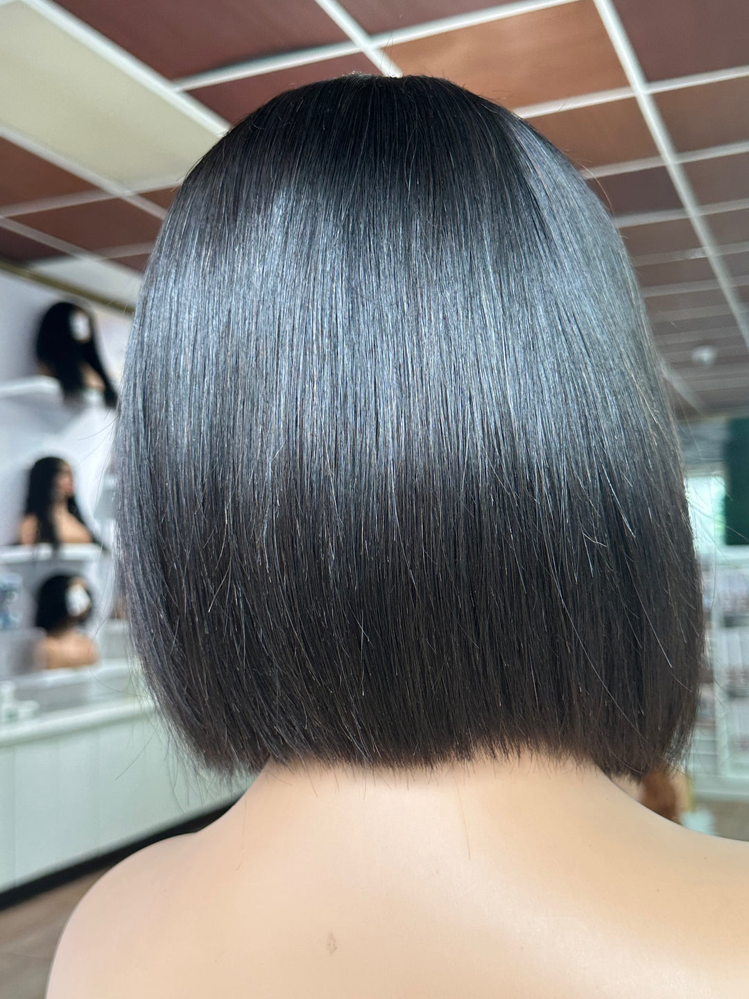 Sleek stright bob hd lace
