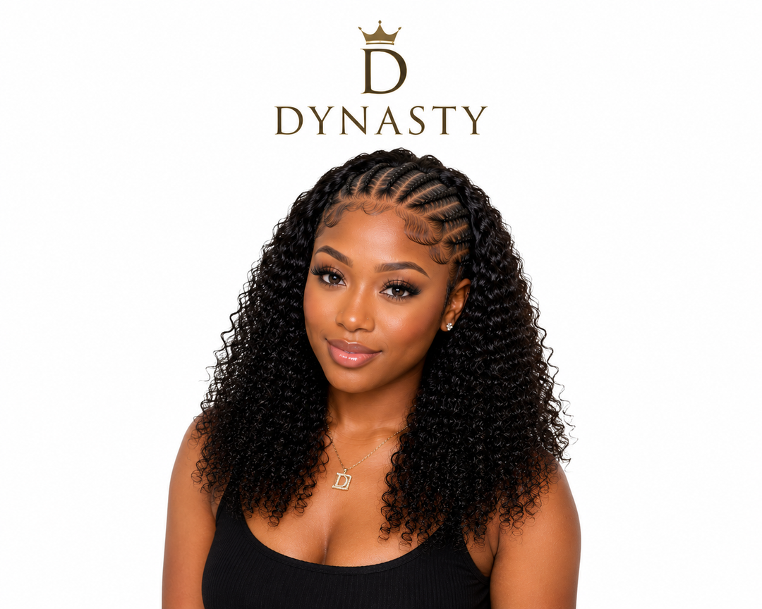 Midnight Burmese Curl Half Wig