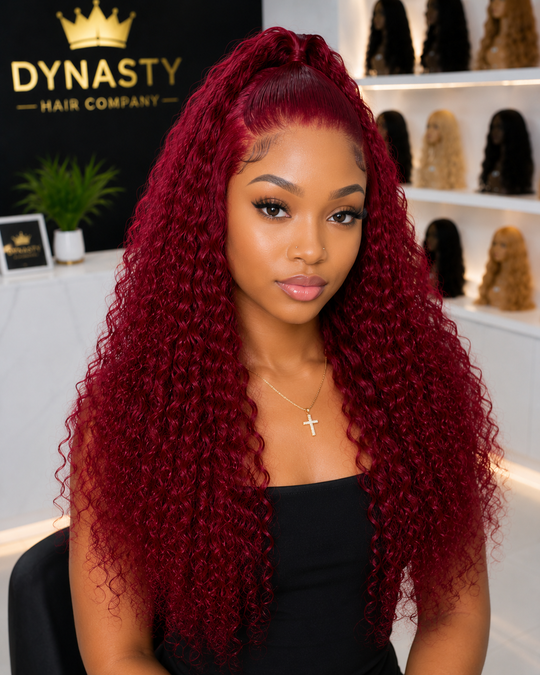 Cuerpo frontal rojo ondulado de encaje transparente