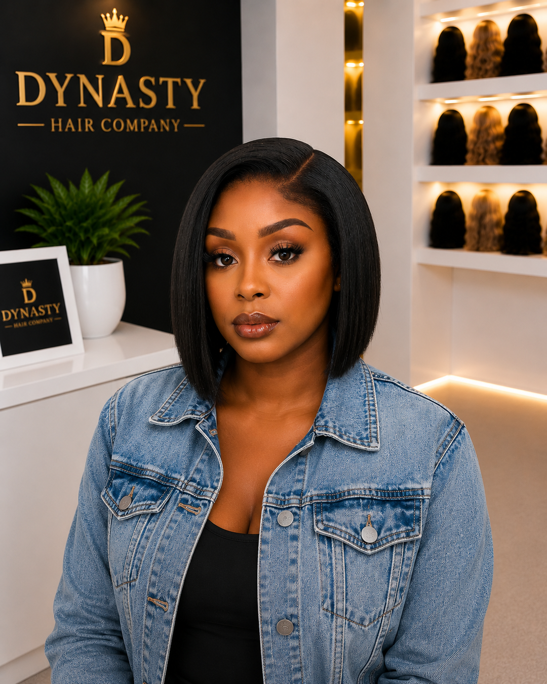 Silky Blunt Cut Bob Glueless 13x4 Frontal Lace Human Hair Short Wig Pre-Cut Lace