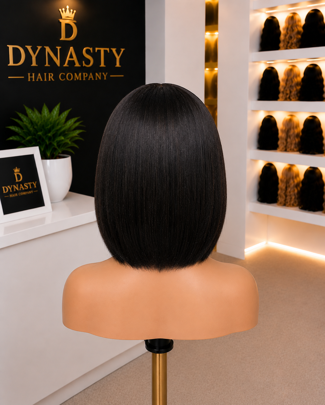 Silky Blunt Cut Bob Glueless 13x4 Frontal Lace Human Hair Short Wig Pre-Cut Lace