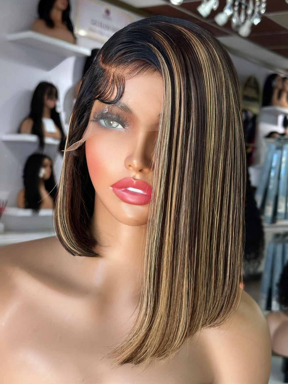 Dynasty Signature Asymmetrical Bob – 12" 5x5 Ready-to-Wear