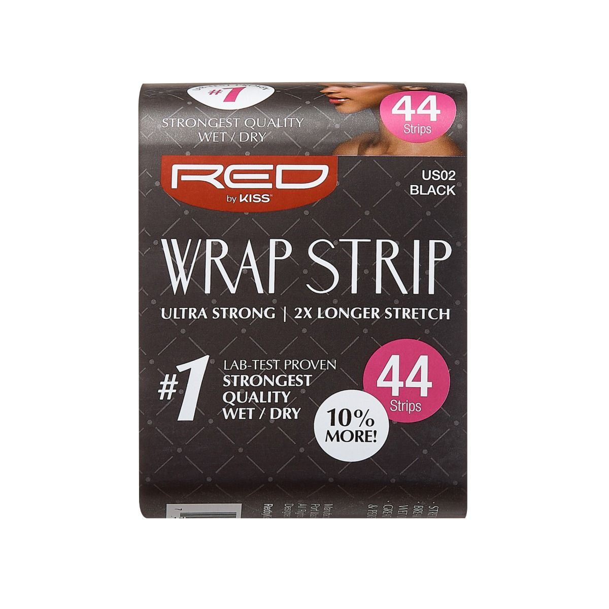 KISS WRAP STRIPS BLACK 3.5" L
