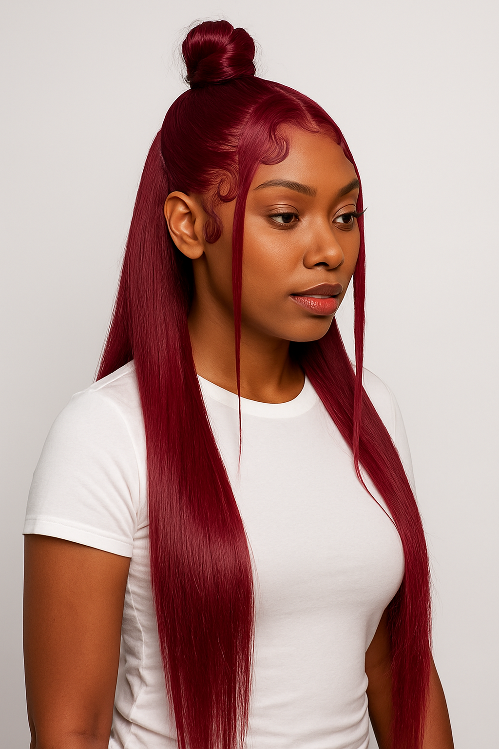 Ruby Red Sleek Straight Lace Wig Bold &amp; Beautiful 2x6