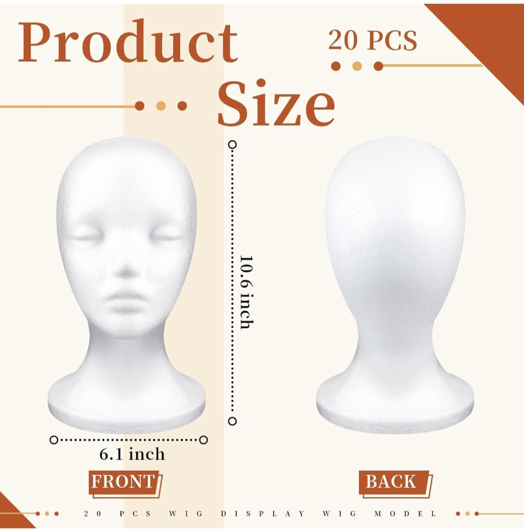 Wig Head Female Mannequin  foam head