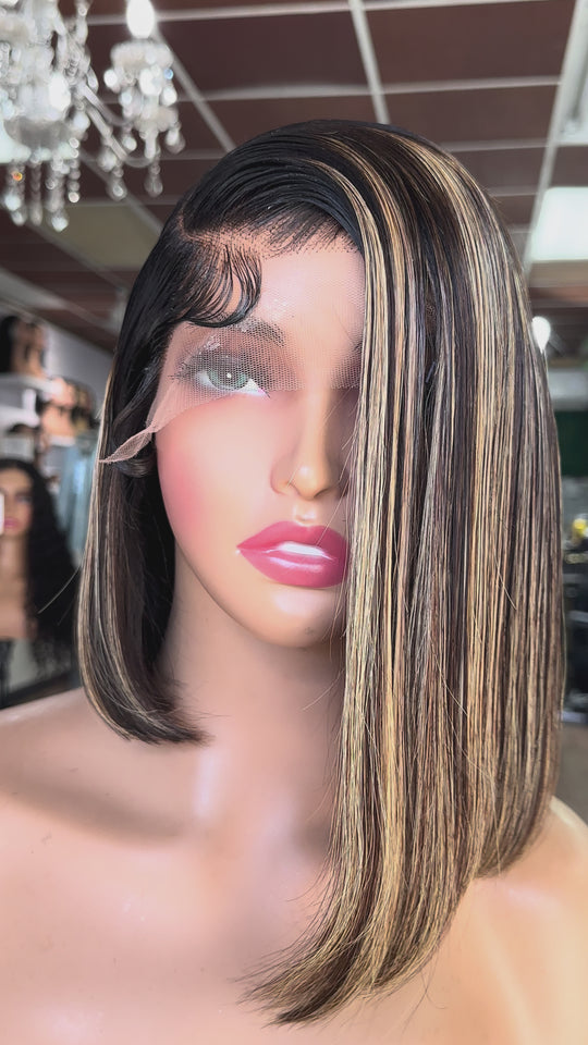 Dynasty Signature Asymmetrical Bob – 12" 5x5 Ready-to-Wear
