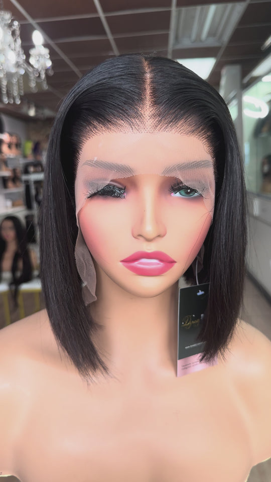 Sleek stright bob hd lace