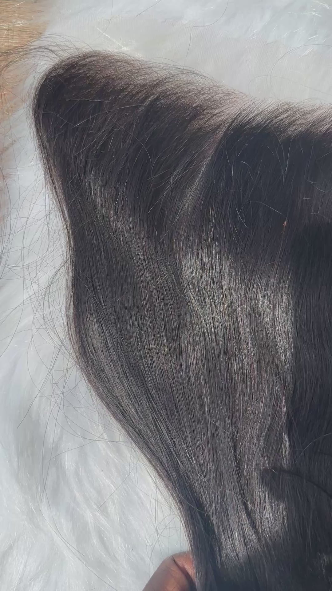 Midnight Silk HD Frontal  16” Straight | HD Lace | Pre-Plucked | Pre-Bleached